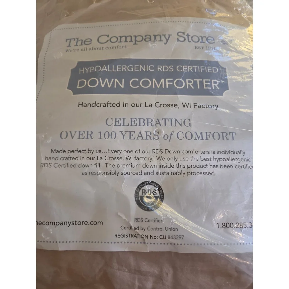 The Company Store Lacrosse Extra Warmth Down Comforter Feather Tan Twin/XL NEW!